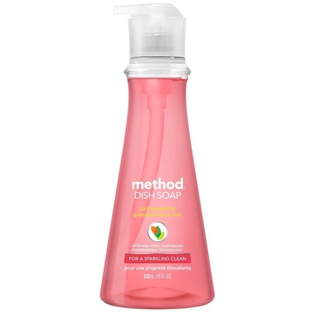 Method Products 18 Fl Oz Dish Soap Pump, Pink Grapefruit